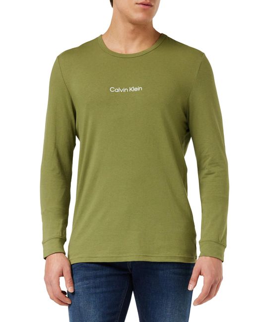 Calvin Klein Green Sweatshirt L/s Crew Neck No Hood for men