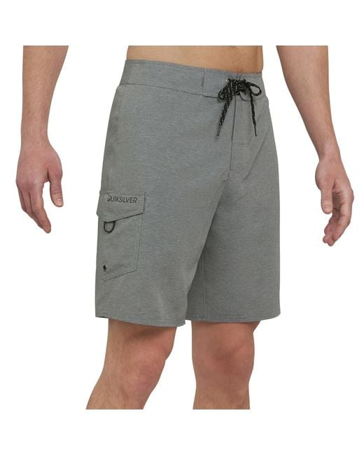 Quiksilver Swimwear Regular Fit Fixed Waist UPF 50 Quick Dry 21 Inch Board Shorts Boardshorts in Gray für Herren