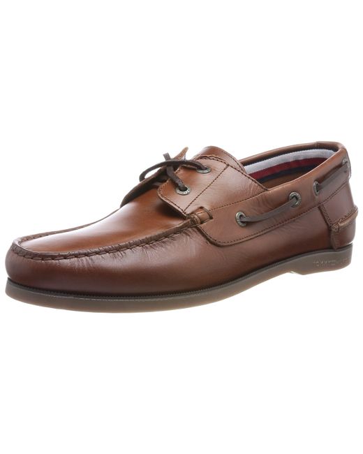 Tommy Hilfiger Black Th Boat Shoe Core Leather for men