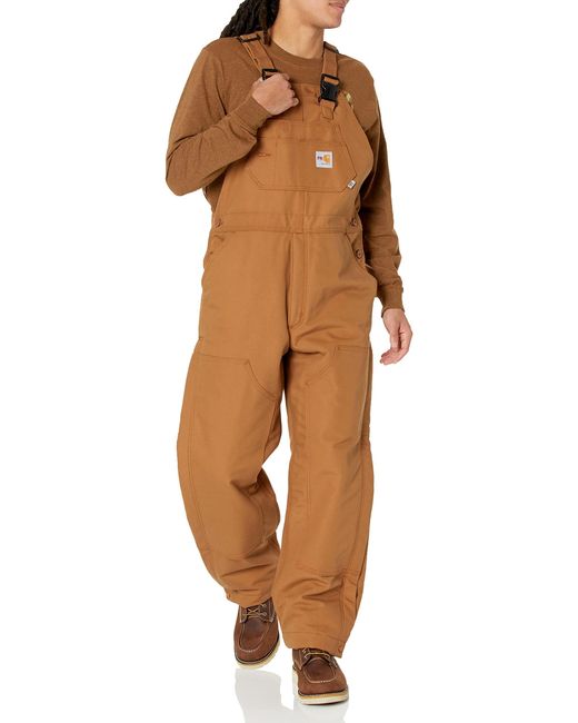 Carhartt Natural Flame Resistant Duck Bib Lined Overall for men