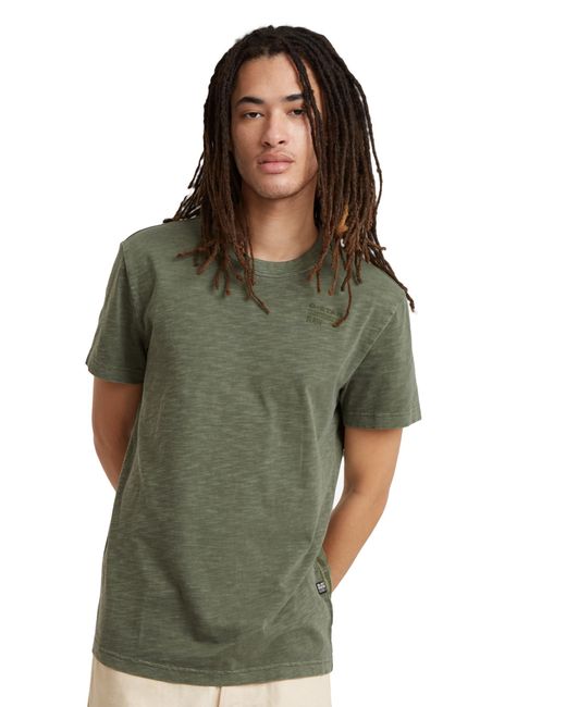 G-Star RAW Green Musa Stencil Pigment Dye R T T-shirt for men