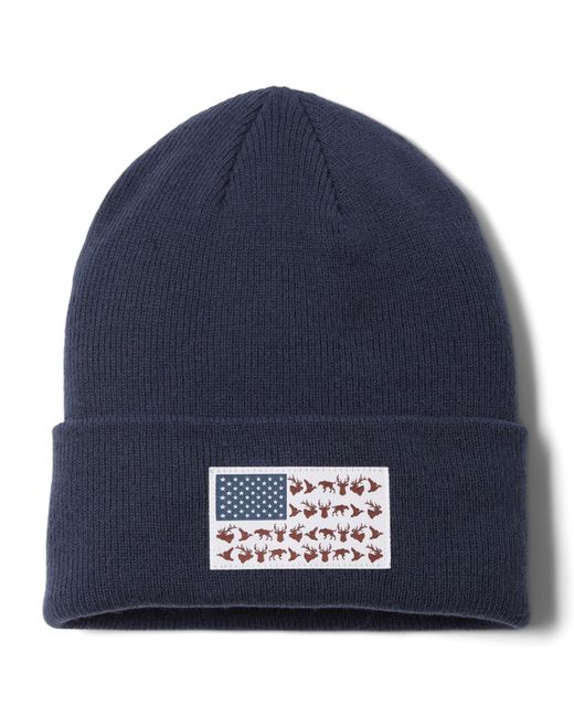 Columbia Brown Phg Game Flag Cuffed Beanie