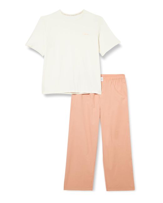 Calvin Klein White Pyjama-Set Kurz/Lang