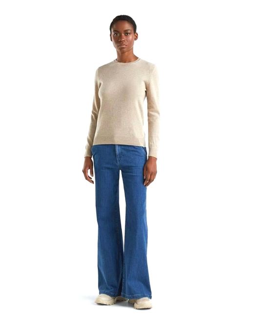 Maglia G/C M/L 1002d1k01 Maglione di Benetton in Blue