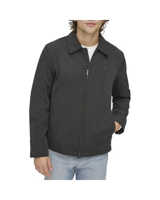 Tommy Hilfiger Gray Lightweight Microtwill Golf Jacket for men