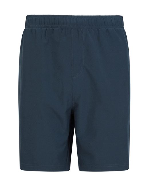 Mountain Warehouse Blue Hurdle Mens Running Shorts - Lightweight, Quick Wick, Elastic Waistband Pants, Mesh Pockets - Best For Spring for men
