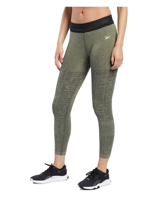 Reebok Green United By Fitness My Knit 7/8 Tight