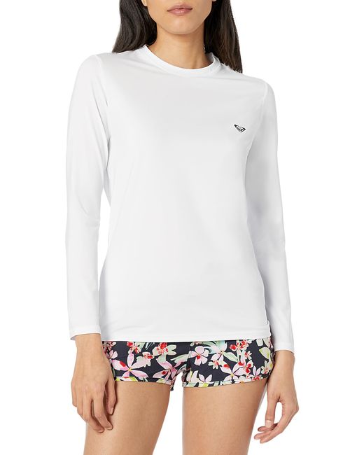 Roxy Standard Enjoy Waves Long Sleeve Upf 50 Rashguard in White Lyst