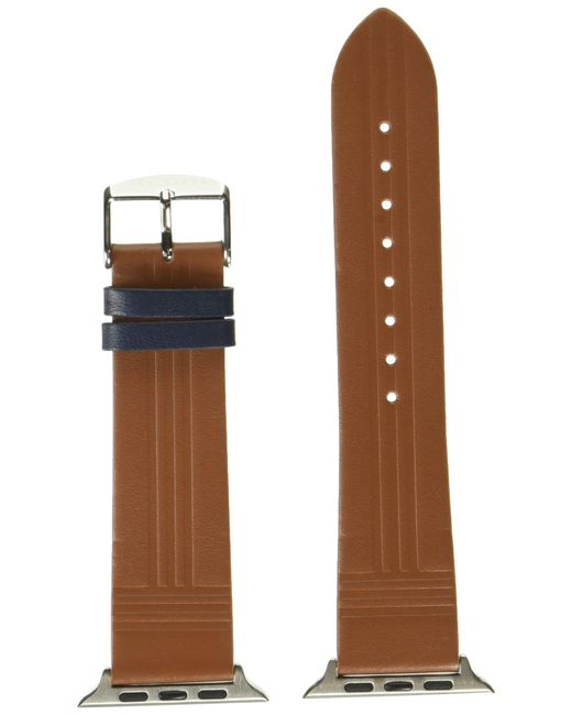 Ted Baker Black Tan Leather Strap For Apple Watch® for men