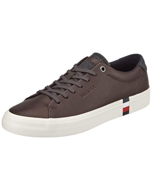 Tommy Hilfiger Vulcanized Sneaker Modern Vulc Premium Leather Schuhe in Black für Herren