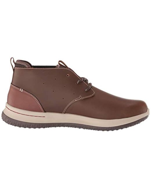 skechers lace up sneakers hombre marron
