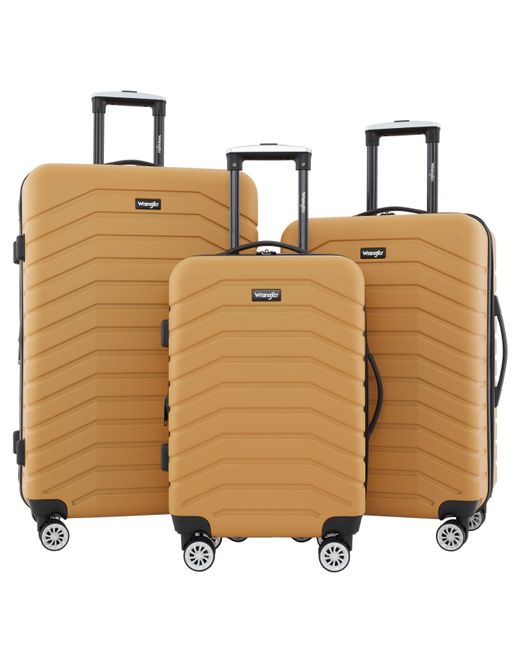 Wrangler Green Tahoe 3 Piece Spinner Luggage Set