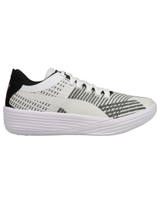 PUMA Gray Mens Clyde All-pro Basketball Shoes for men