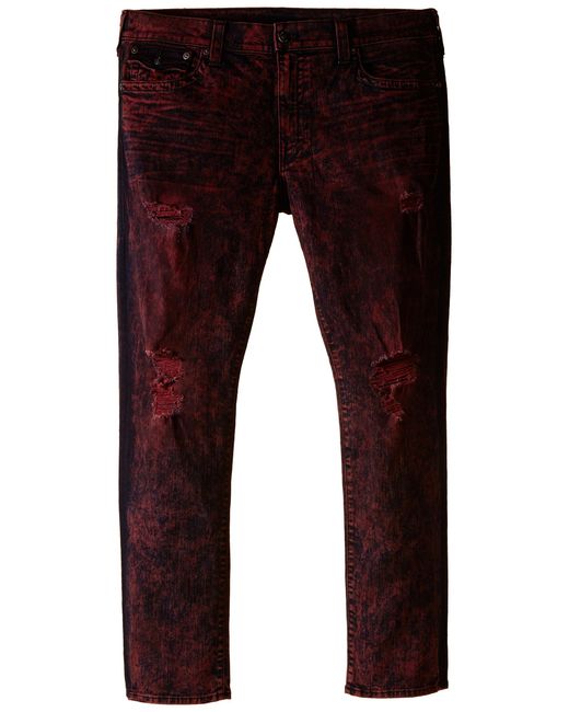 True Religion Brown Red Roulette No Rips-geno With Flap for men