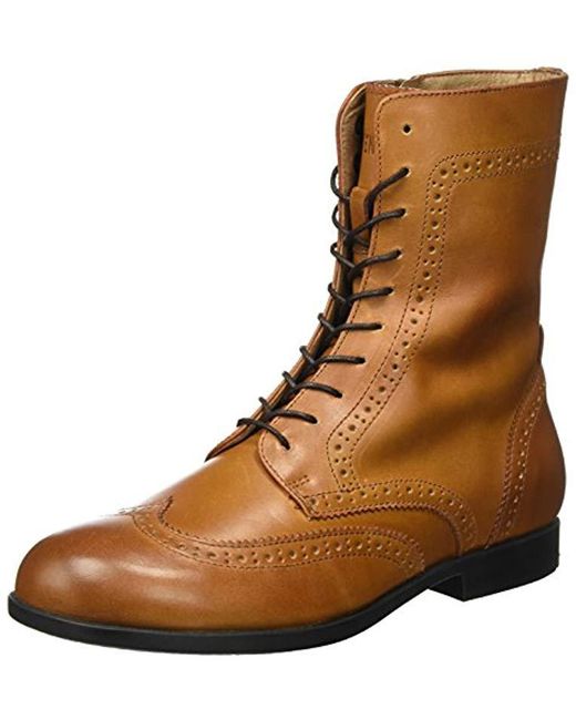 Birkenstock Damen Laramie Combat Boots in Braun Lyst DE