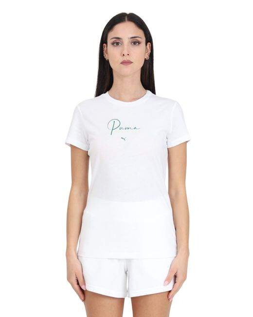 T-shirt blanc pour femme PUMA en coloris White