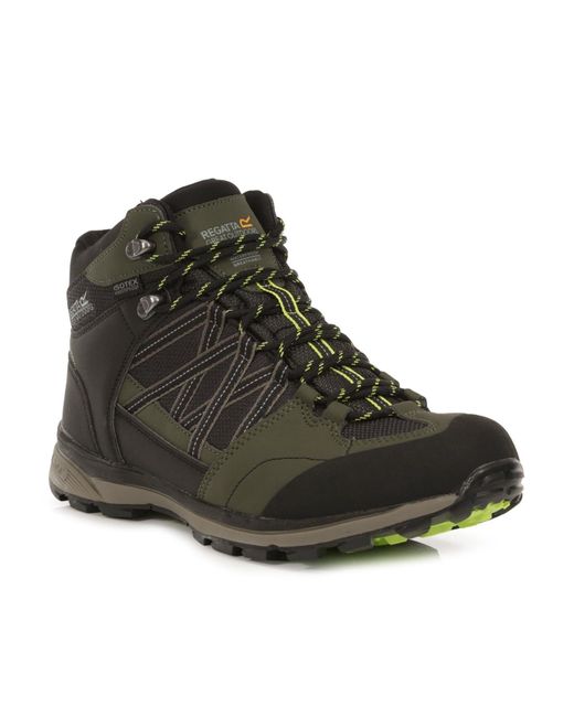 Regatta Green S Samaris Mid Boots Dark Khaki/lm Peach 7 Uk for men