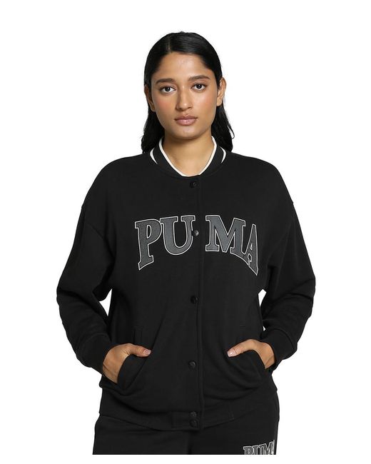 PUMA S Black & Grey Squad Track Jacket College Jacket L