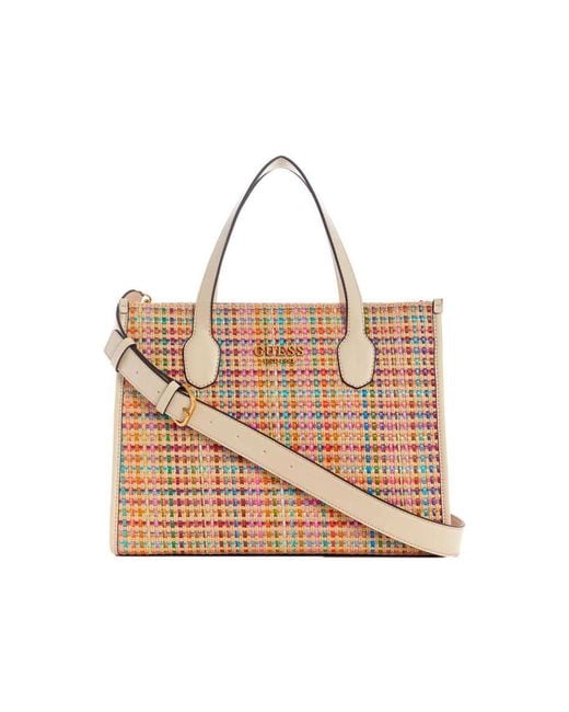 Guess Silvana 2 Compartment Tote in het Multicolor