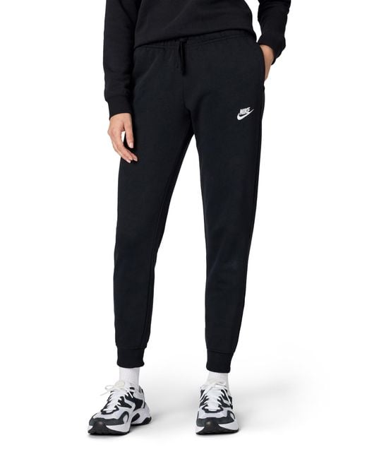 Nike Blue Club Fleece Mid-rise Joggers Black