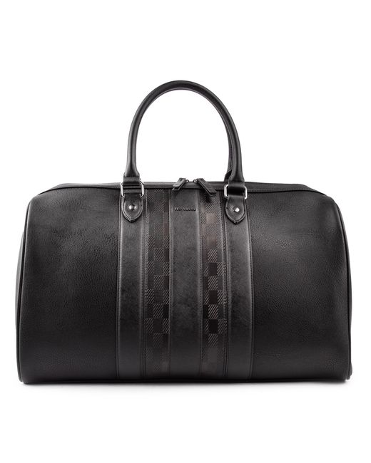 Ted Baker Black Waylin House Check Pu Holdall for men