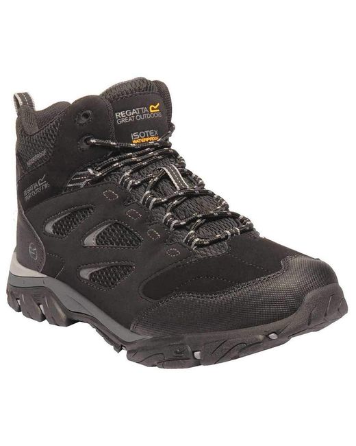 Regatta Black S Holcombe Iep Mid Rise Walking Hiking Boots for men