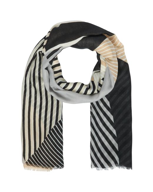 S.oliver Black Feines Tuch aus recyceltem Polyester mit modischem Artwork-Print schwarz ONESIZE