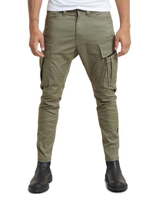 G-Star RAW Green Zip Pocket 3d Skinny Cargo Pants 2.0
