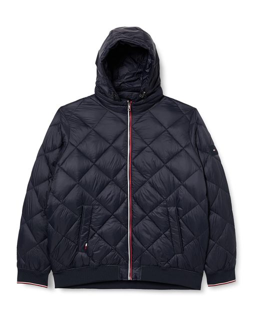 Tommy Hilfiger Blue Bt-diamond Quilted Hood Jacket-b Padded for men