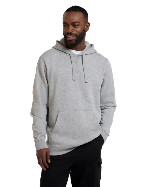 Mountain Warehouse Gray Cotton-polyester Blend Sweatshirt With Kangaroo Pocket & Elasticated Cuffs & Hem for men