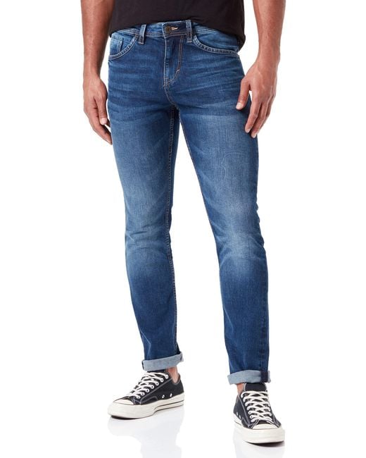 Tom Tailor Blue Jeanshosen Josh Regular Slim Jeans mid Stone wash Denim,32/34,10281,6000