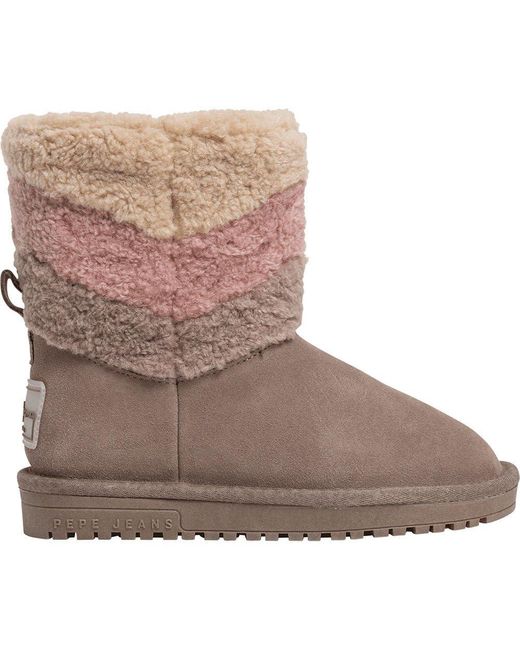 Pepe Jeans Brown Diss Fur G Kalt gefüttert Langschaft Stiefel & Stiefeletten