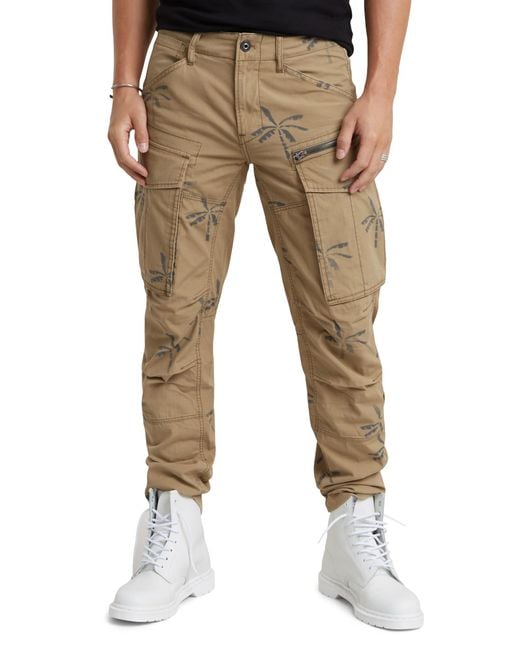 G-Star RAW Natural Rovic Zip 3d Regular Tapered Pants for men