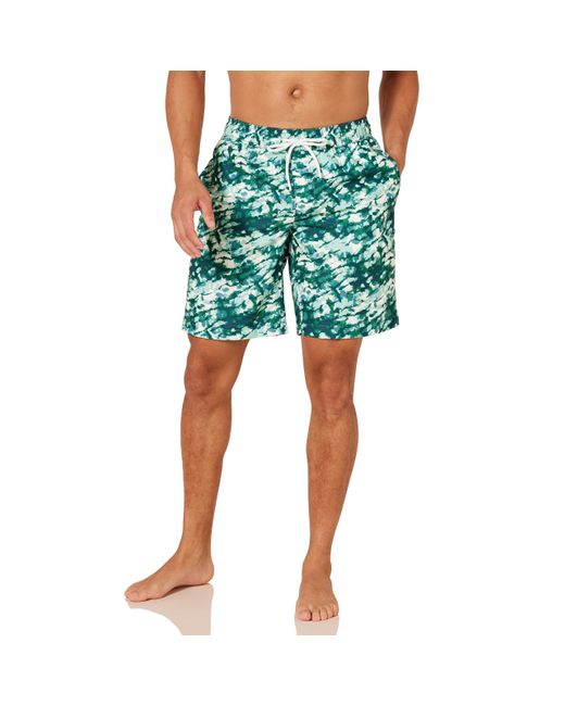 Amazon Essentials Green 9" Quick-dry Swimming Trunks-discontinued Colours for men