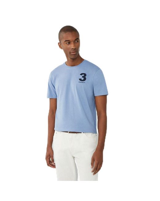 Hackett Blue Hackett Heritage Number Short Sleeve T-shirt Xl for men