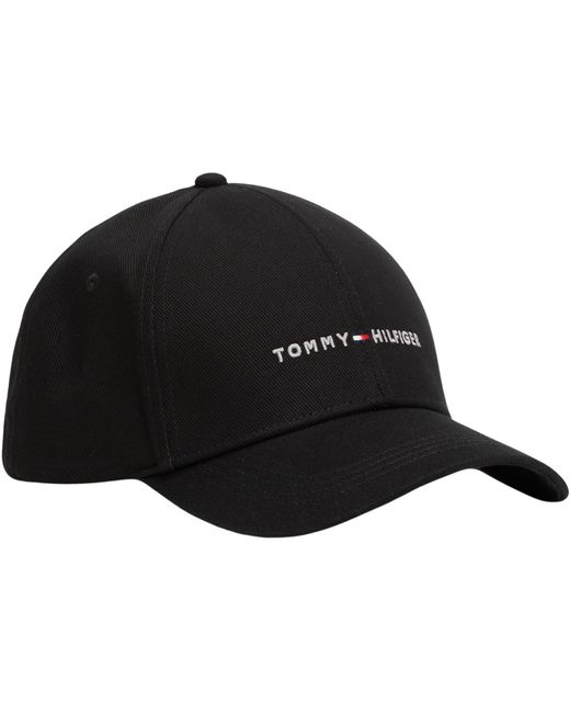 Gorra Hombre Foundation Panel de algodón Tommy Hilfiger de hombre de color Black