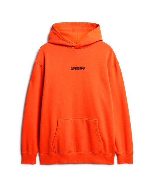 Superdry Orange Micro Logo Graphic Loose Hoodie 3xl for men