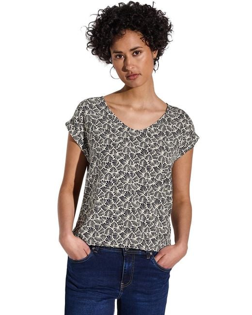 Street One Gray Gemusterte Bluse