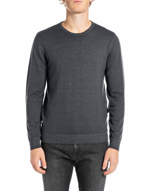 Replay Pullover mit Rundhalsausschnitt in Gray für Herren