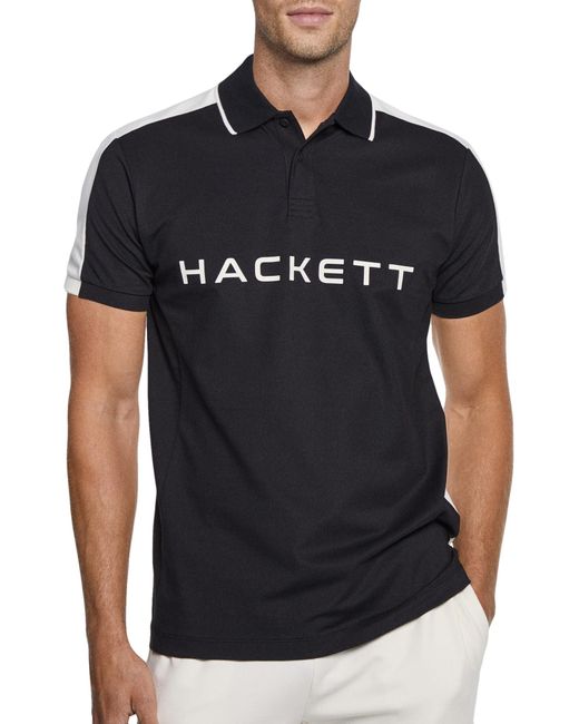 Hackett Hackett Hm563199 Short Sleeve Polo L in Black für Herren