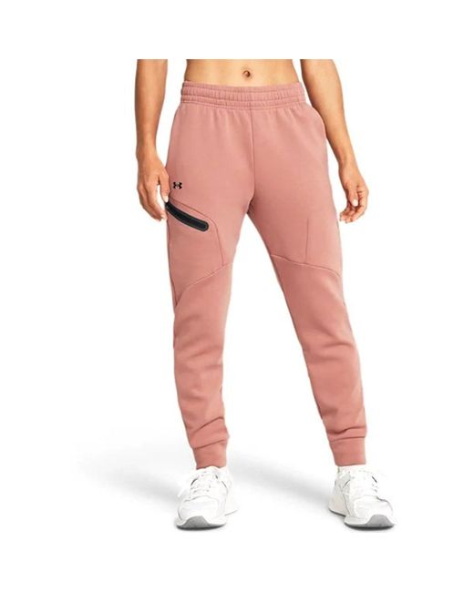 Under Armour Pink Hose Unstoppable Fleece Jogger