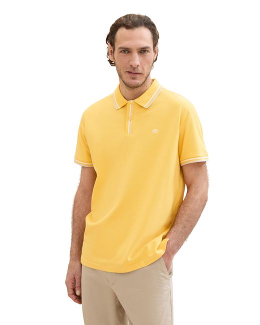 Tom Tailor Basic Piqué Poloshirt in Yellow für Herren