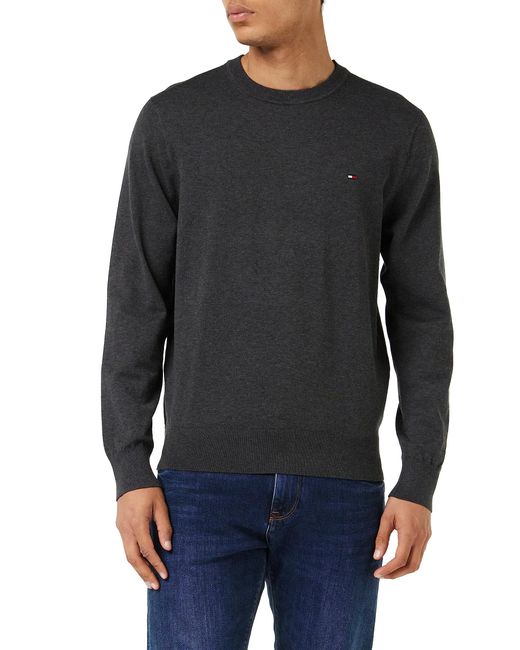 Tommy Hilfiger Black Jumper Crew Neck Sweater Pullover for men