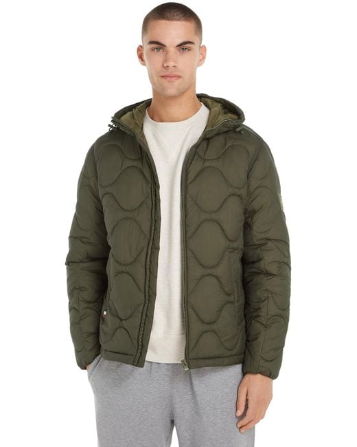 Tommy Hilfiger Onion Gequilted Jas Met Capuchon Mw0mw36585 in het Green voor heren