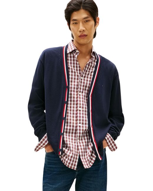 Tommy Hilfiger Rwb Cardigan Mw0mw41544 Cardigan Trui in het Blue voor heren