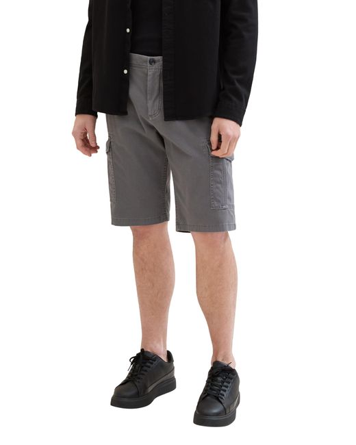 Tom Tailor Relaxed Fit Cargo Shorts in Black für Herren