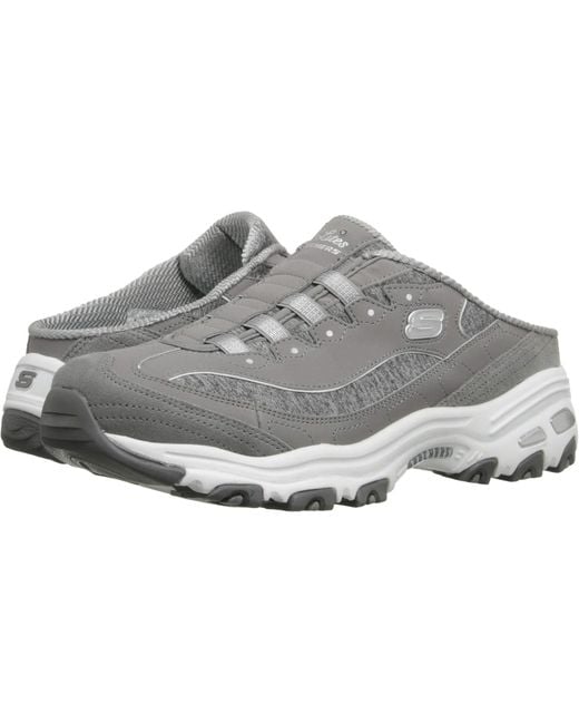 Skechers Gray Womens Resilient Clogs And Mules Shoes