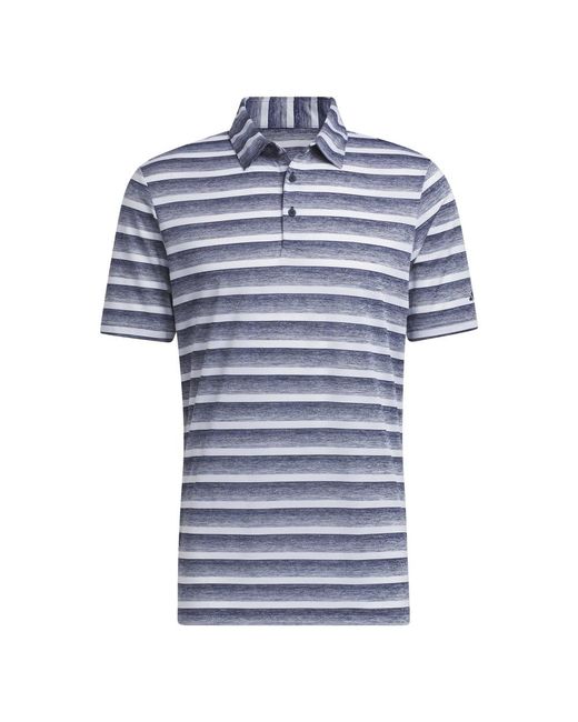 Adidas Blue Golf S Two Color Stripe Polo Shirt for men