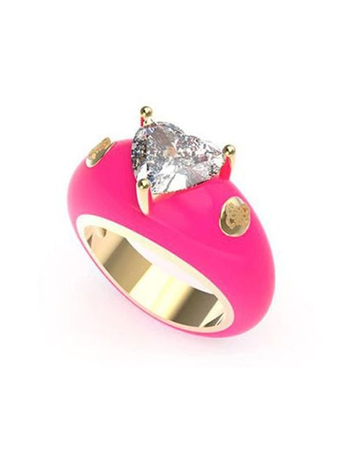 Anello Neon Lights JUBR01457JWYGNP52 Marca di Guess in Pink