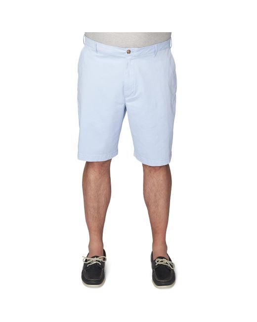 Izod Blue Big & Tall Saltwater 9.5" Flat Front Chino Short for men